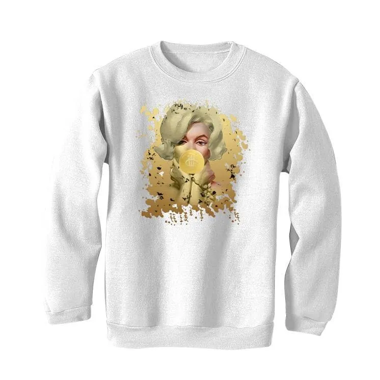 Air Jordan 13 GS “Gold Glitter” 2020 White T-Shirt (BUBBLE GUM)
