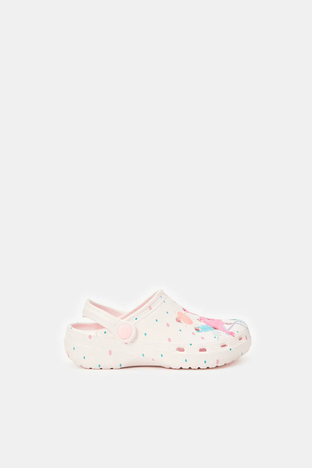Girls Pink Swan Clog