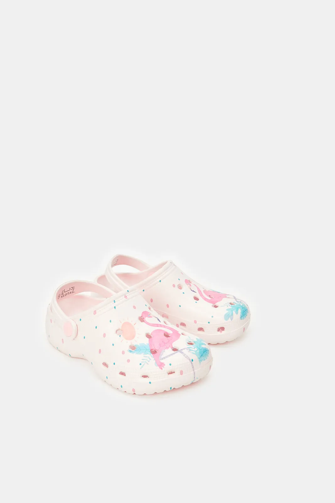 Girls Pink Swan Clog