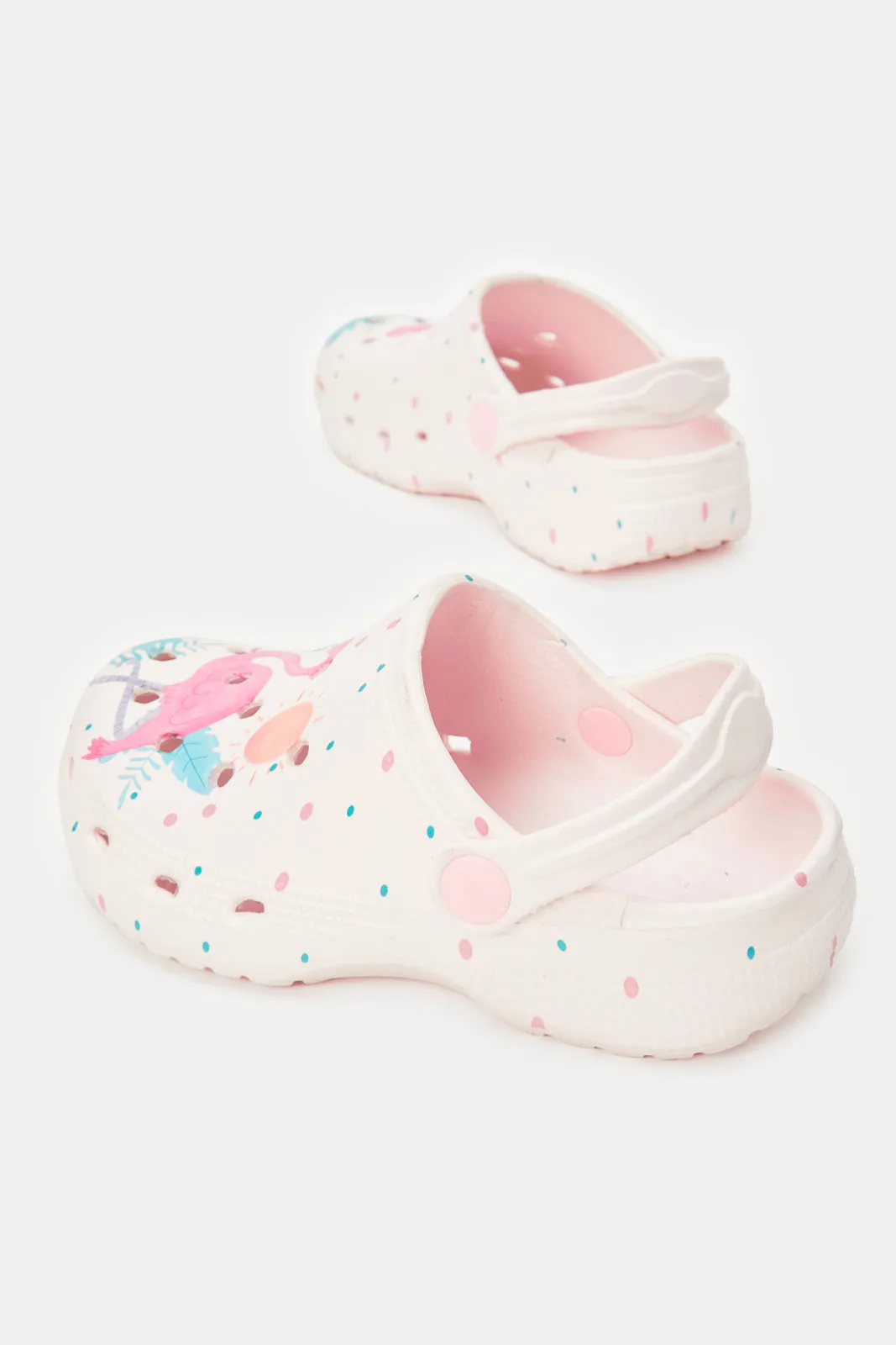 Girls Pink Swan Clog