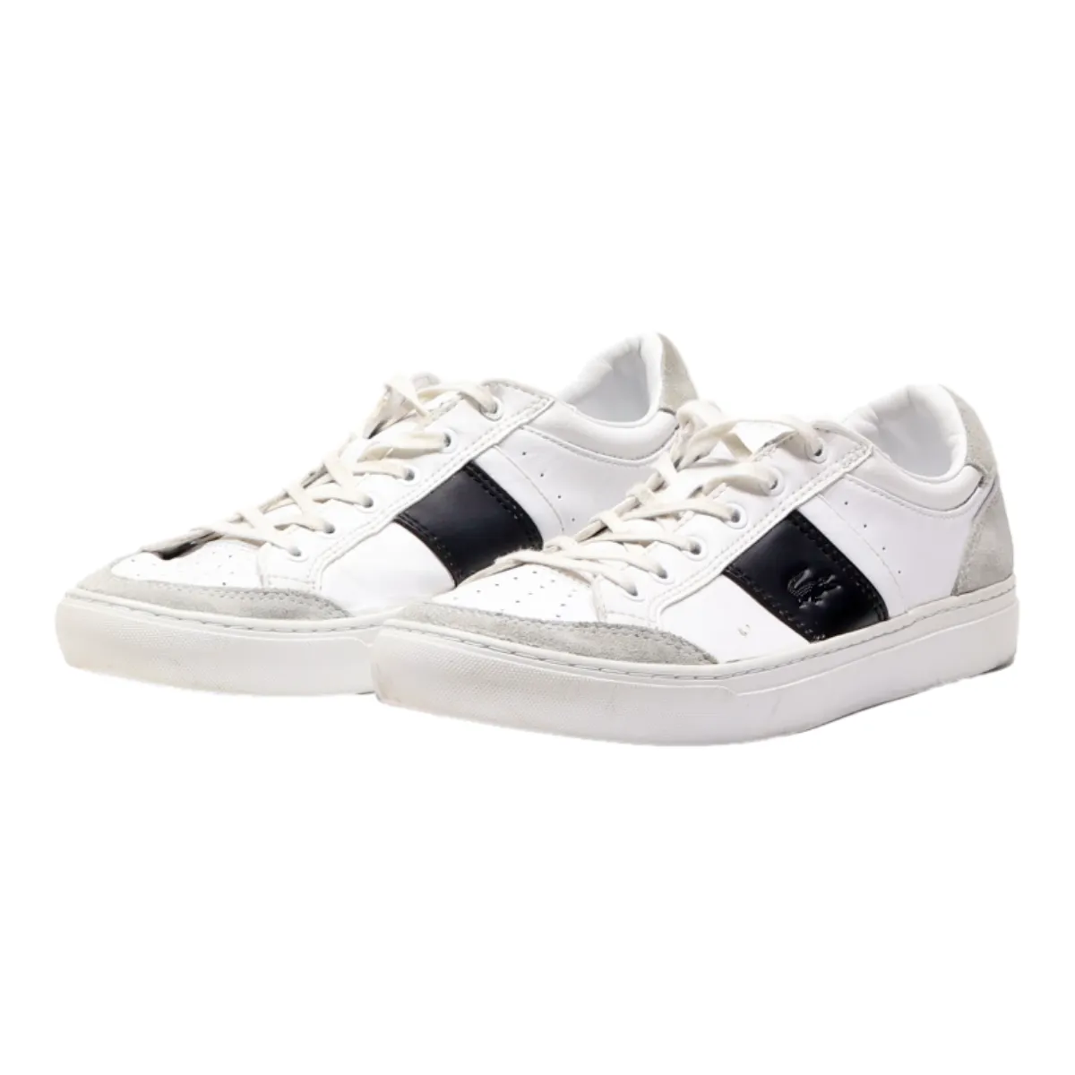 LACOSTE Sneaker Trainers White Leather Mens UK 9.5