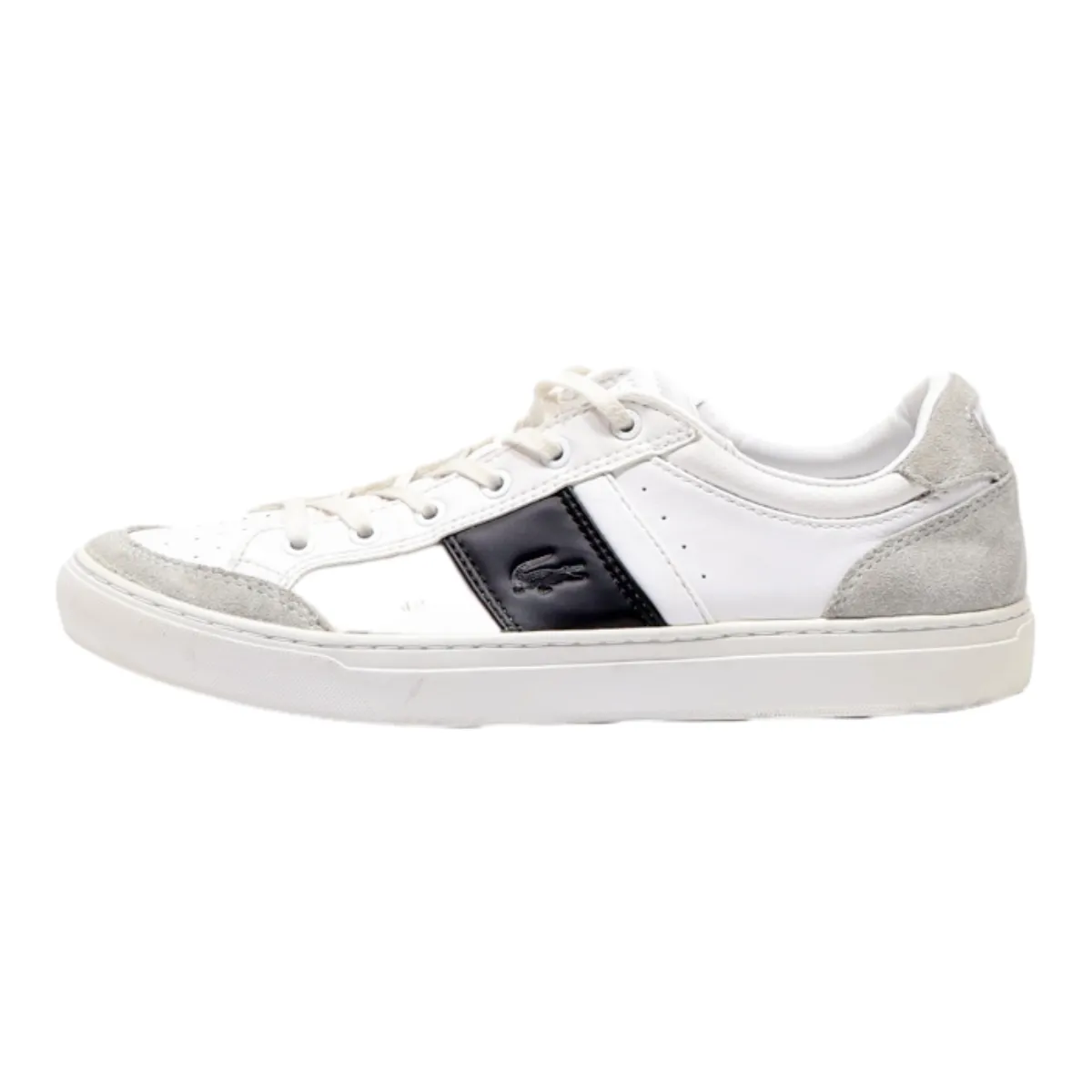 LACOSTE Sneaker Trainers White Leather Mens UK 9.5