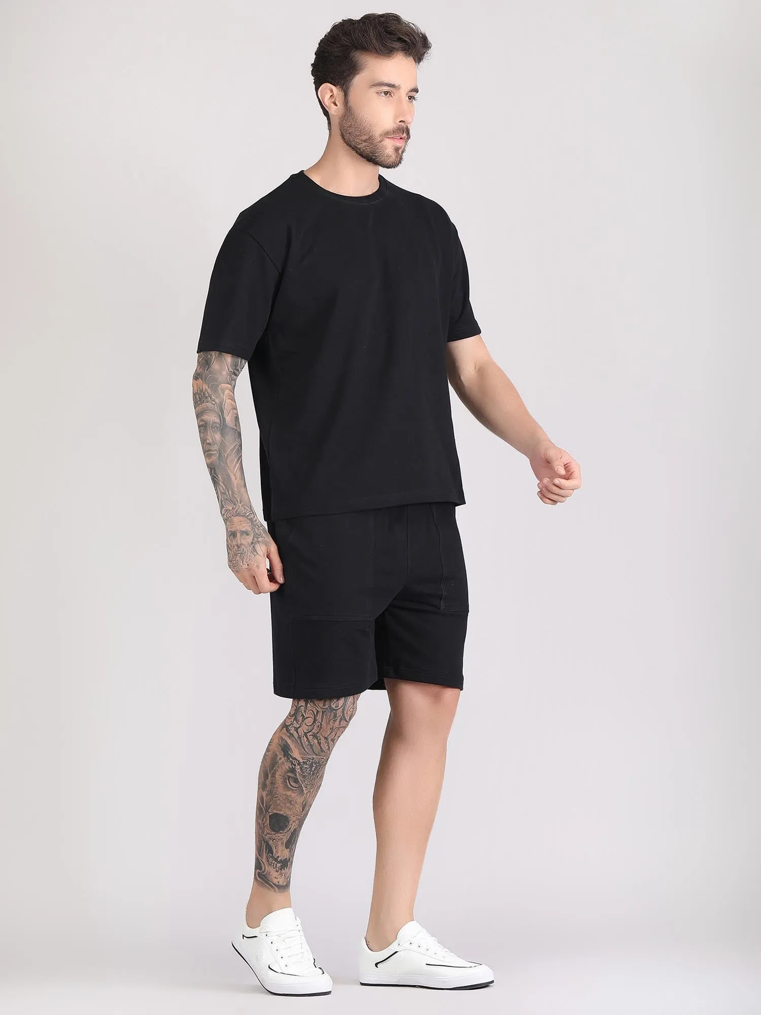 men's co ord shorts and t shirt