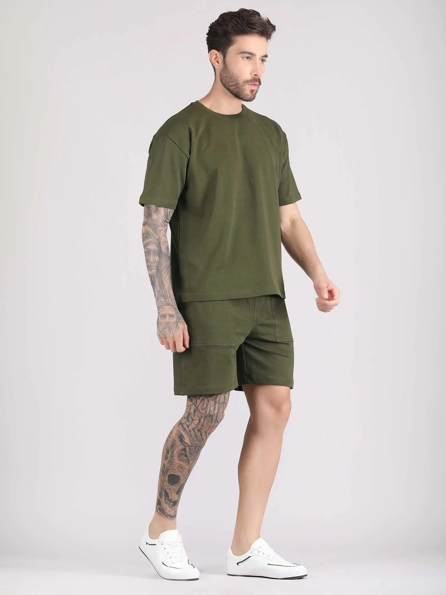 men's co ord shorts and t shirt