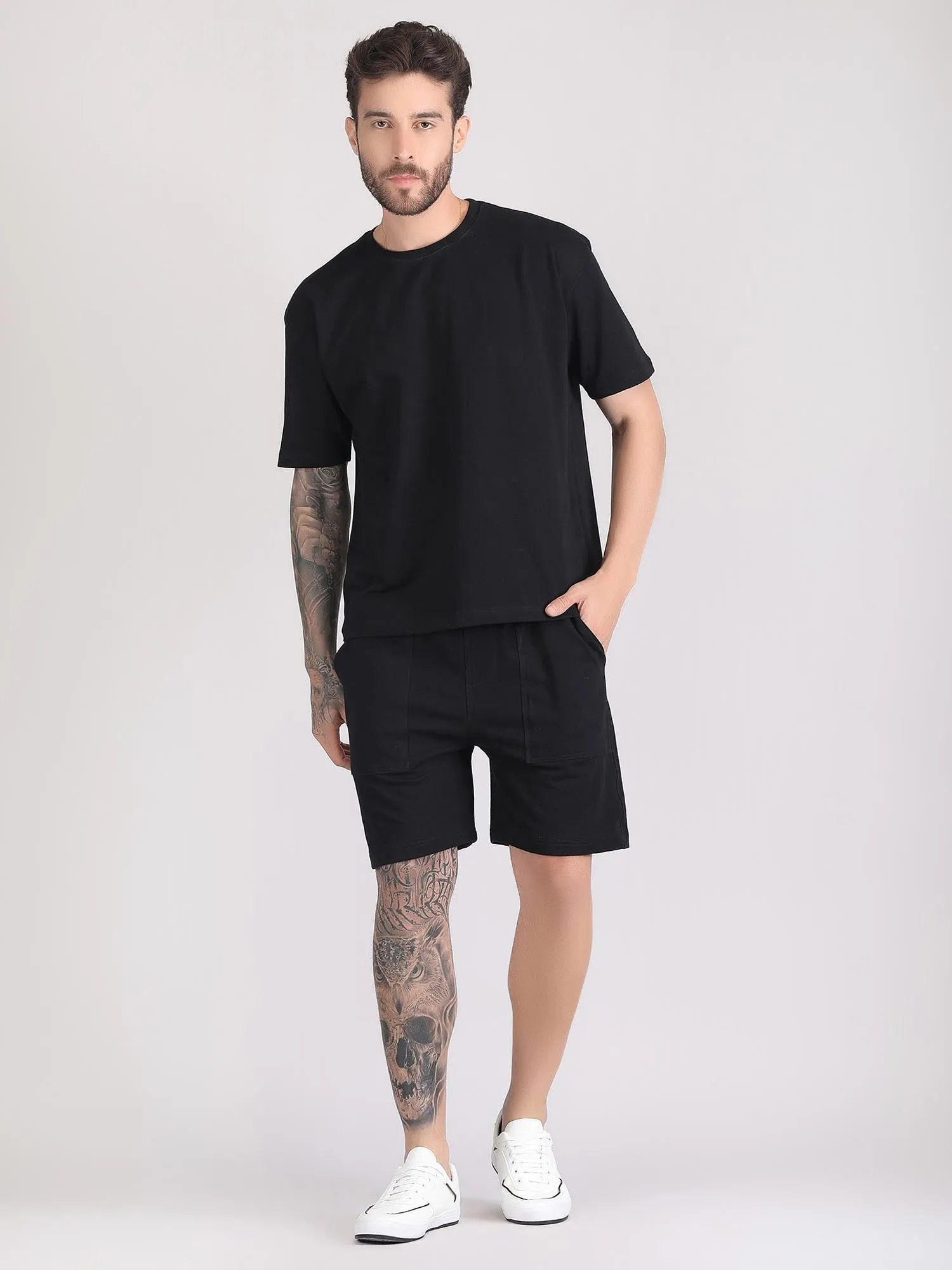men's co ord shorts and t shirt