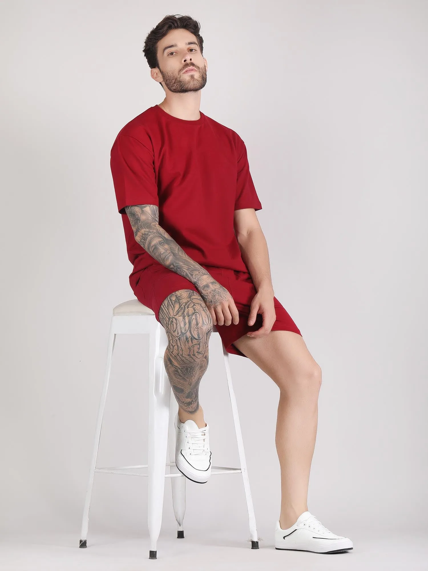 men's co ord shorts and t shirt