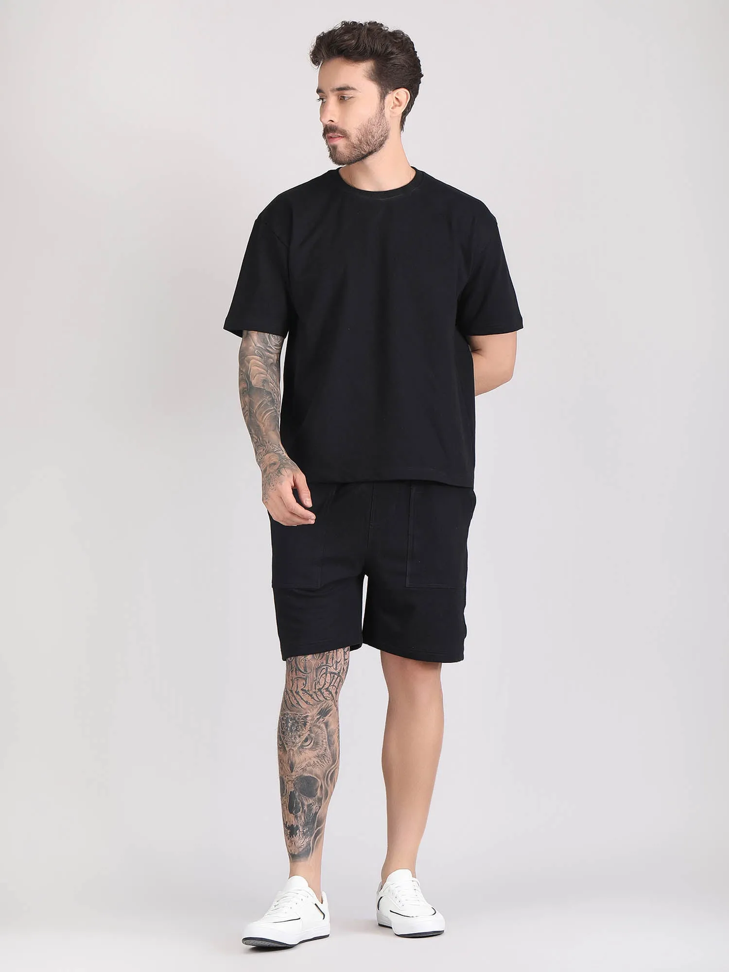 men's co ord shorts and t shirt