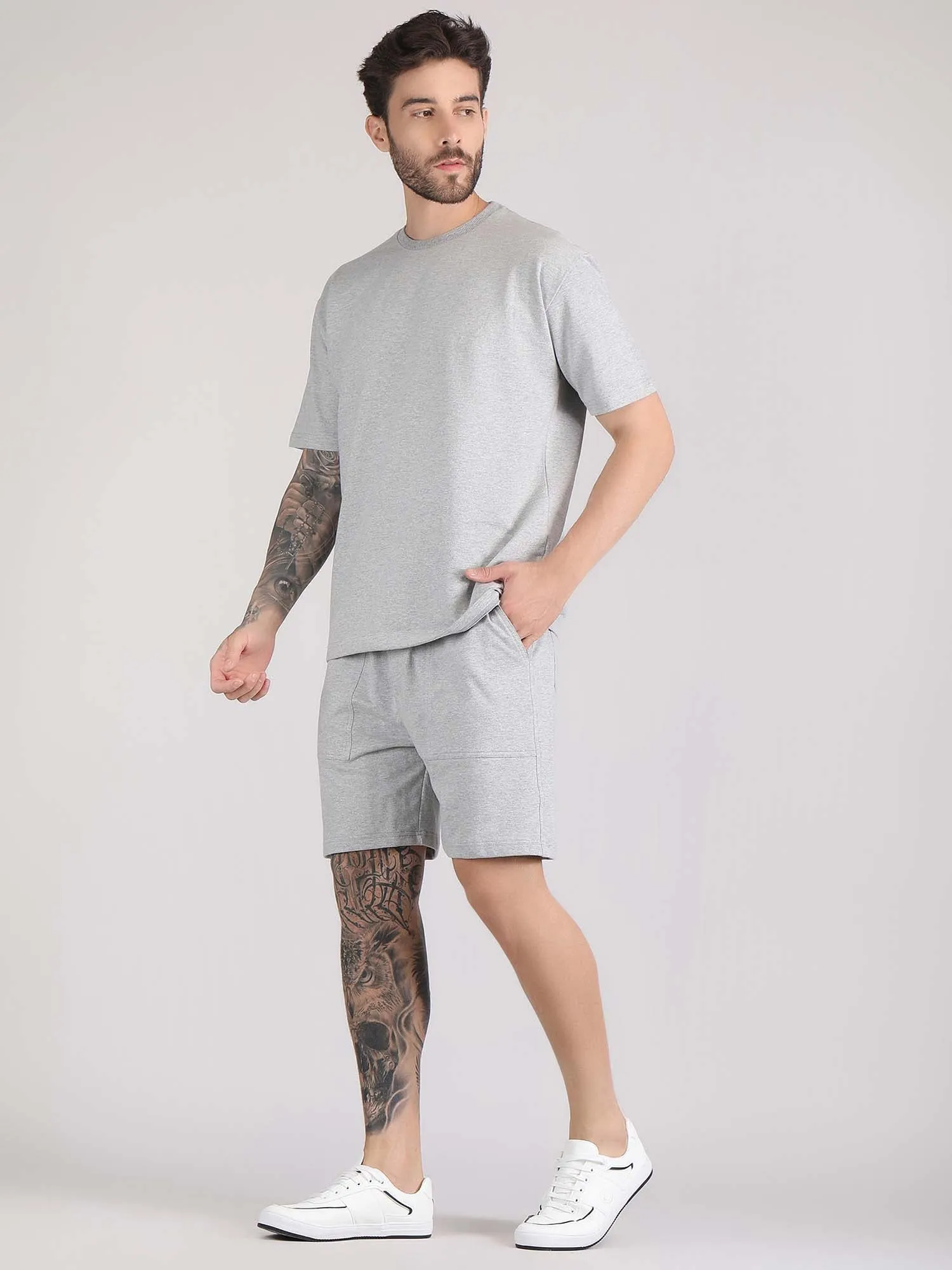 men's co ord shorts and t shirt