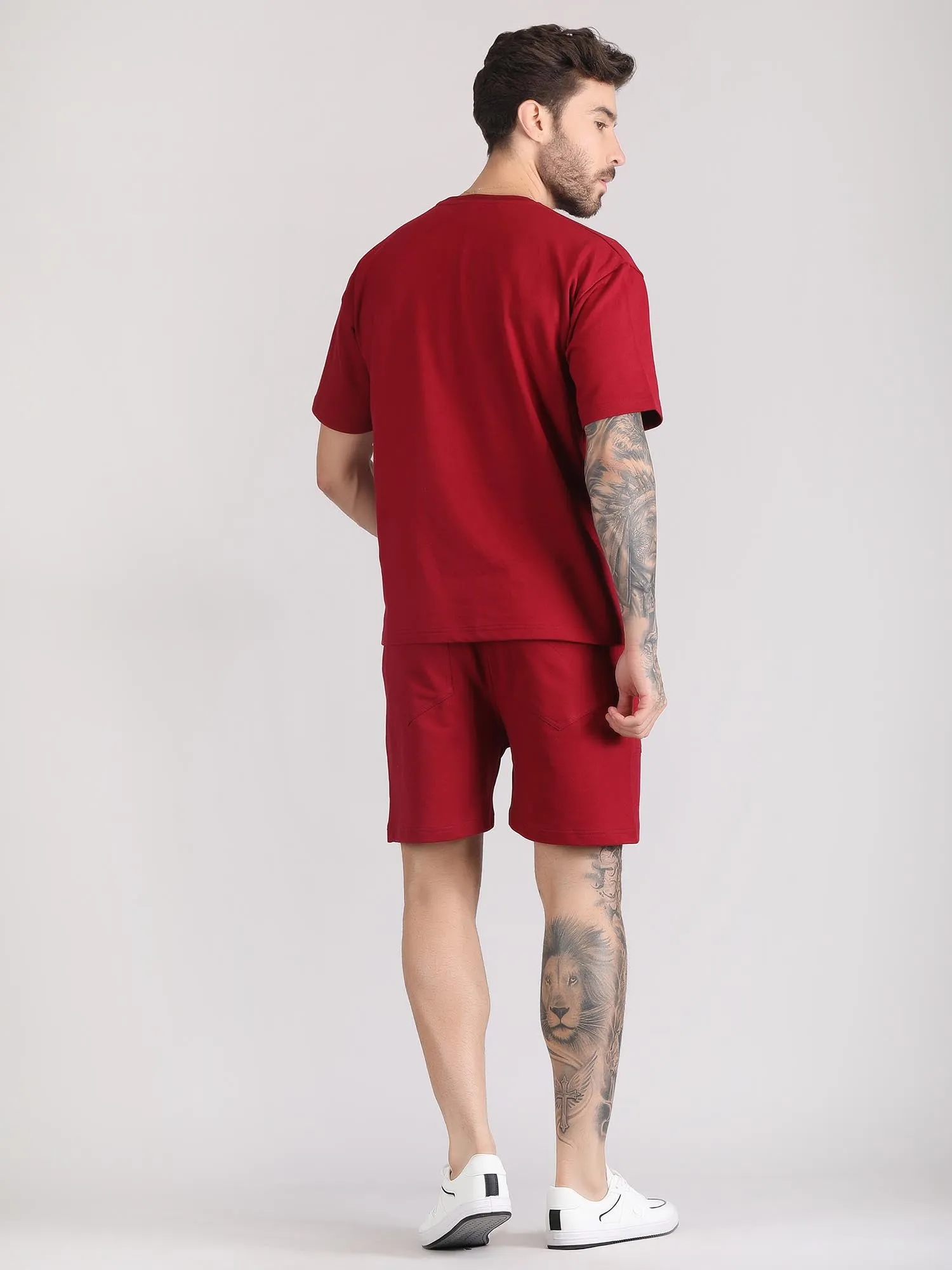 men's co ord shorts and t shirt