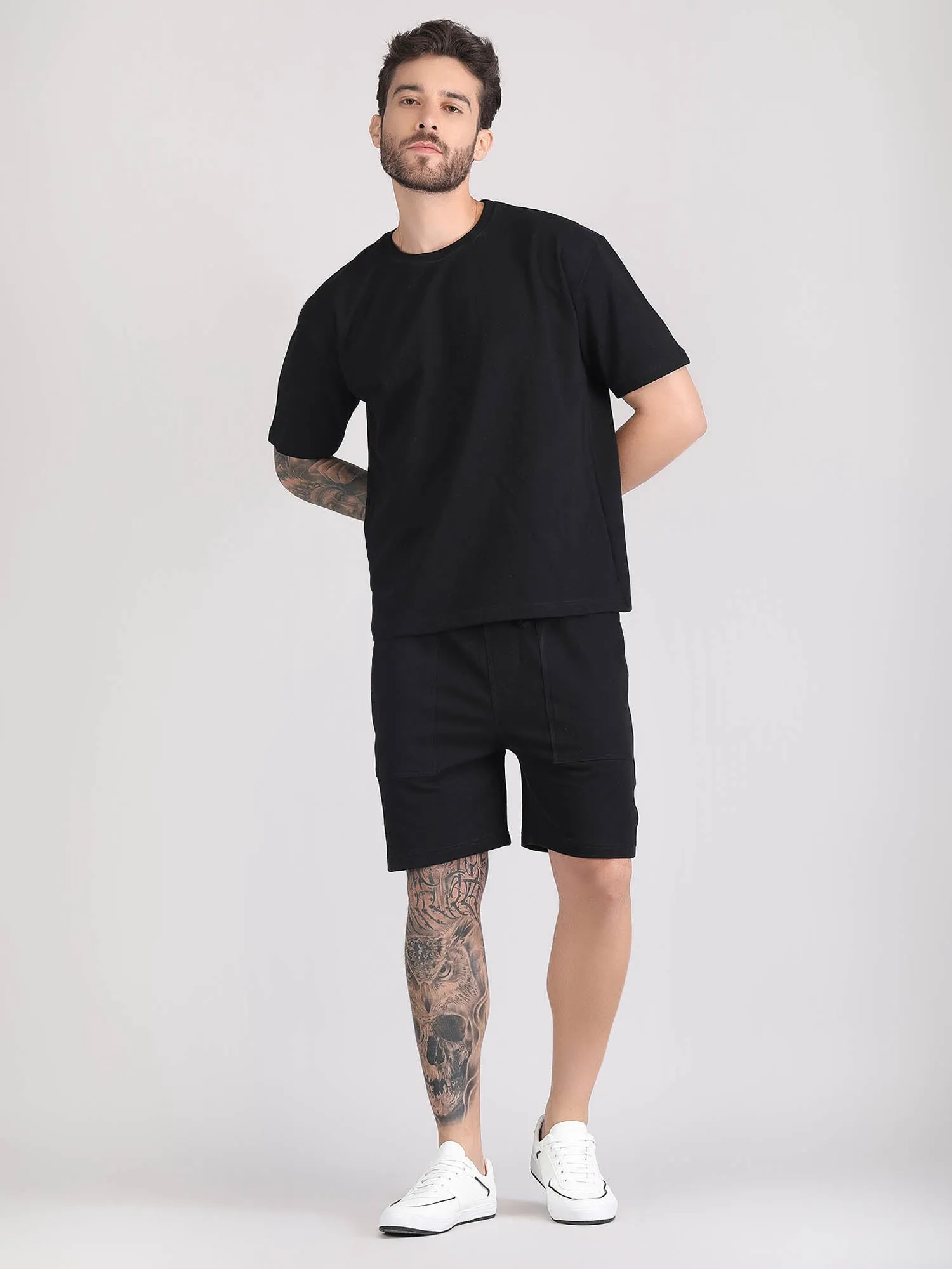 men's co ord shorts and t shirt