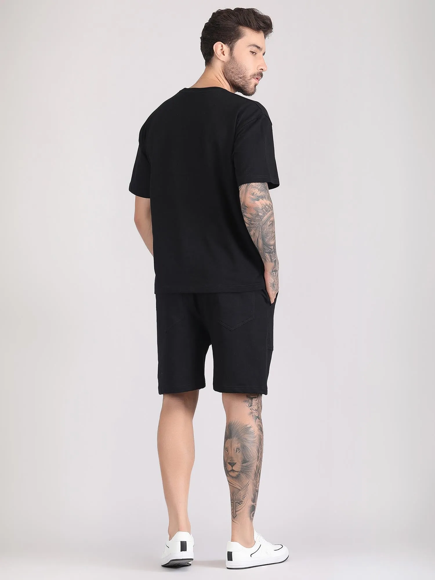 men's co ord shorts and t shirt