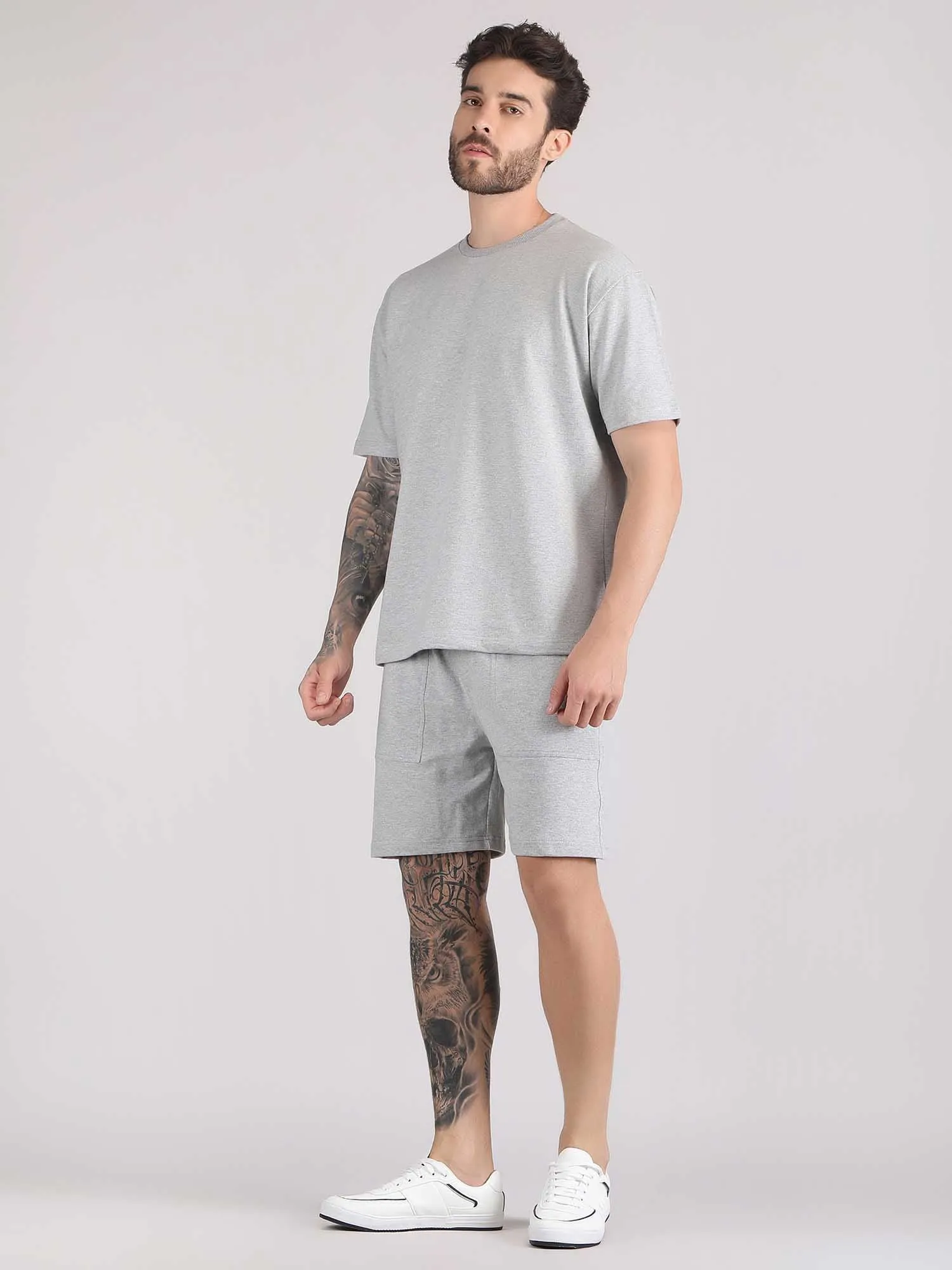 men's co ord shorts and t shirt