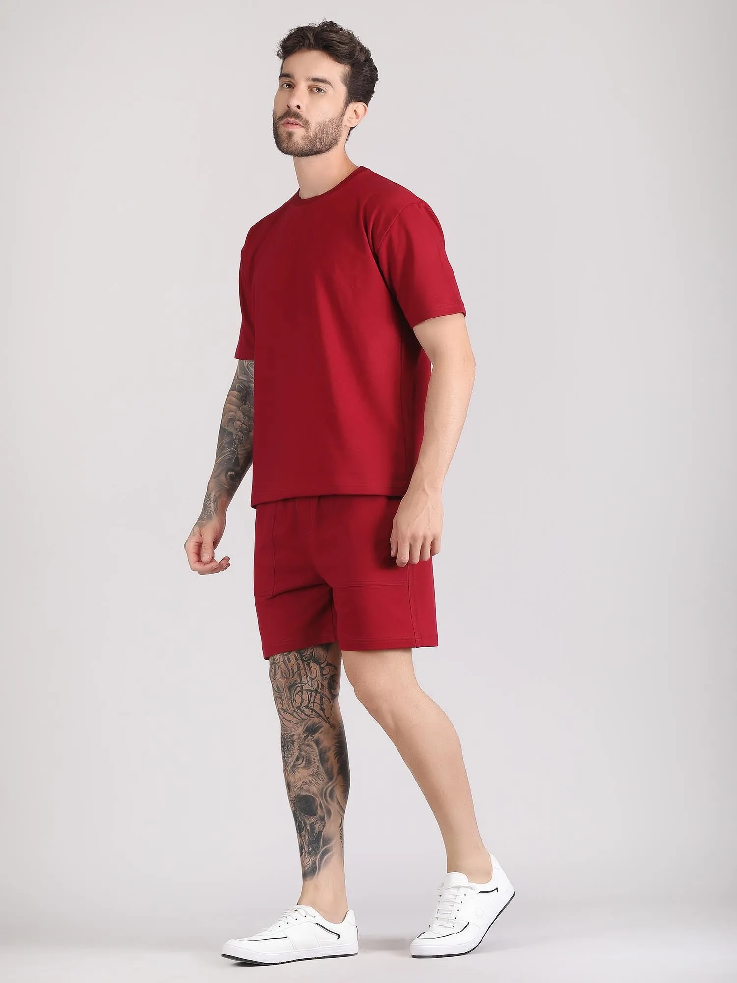 men's co ord shorts and t shirt