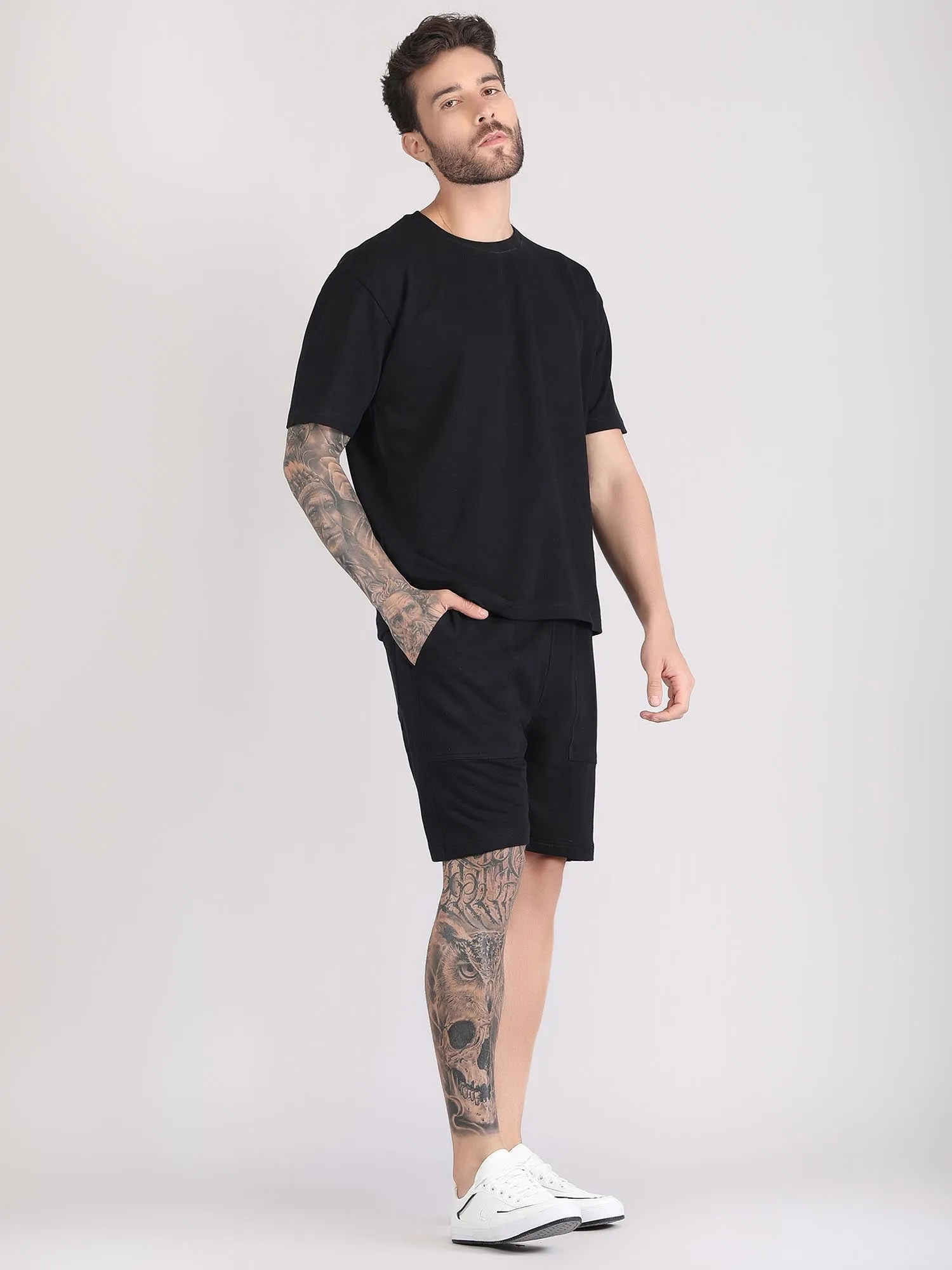 men's co ord shorts and t shirt