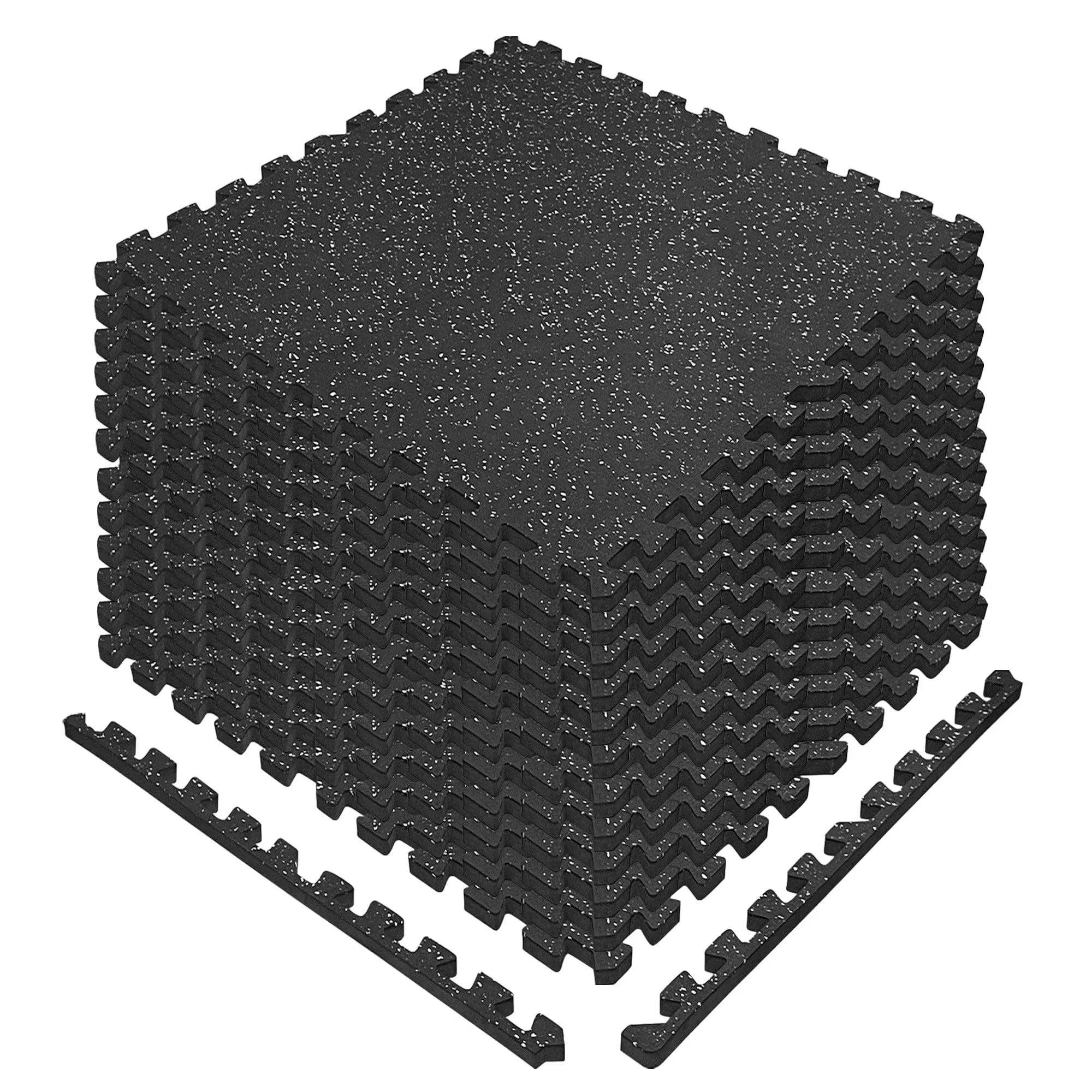 RitFit EVA Foam & Rubber Mixed Flooring Mats Interlocking Tiles Thick 0.5''