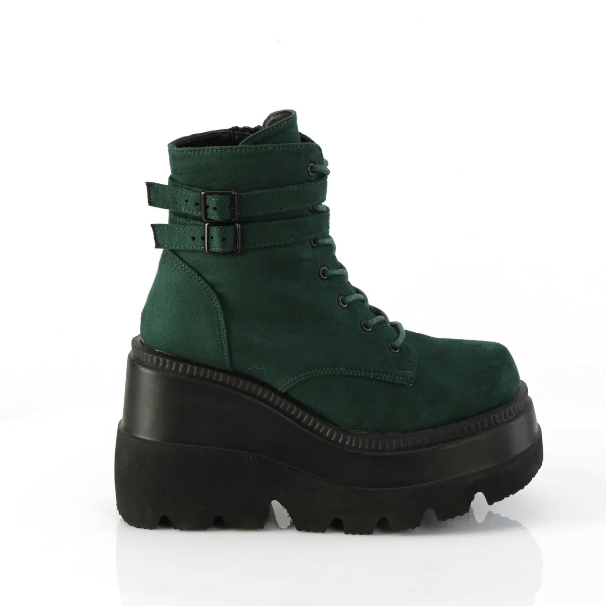 Shaker-52 Wedge Platform Emerald Boots