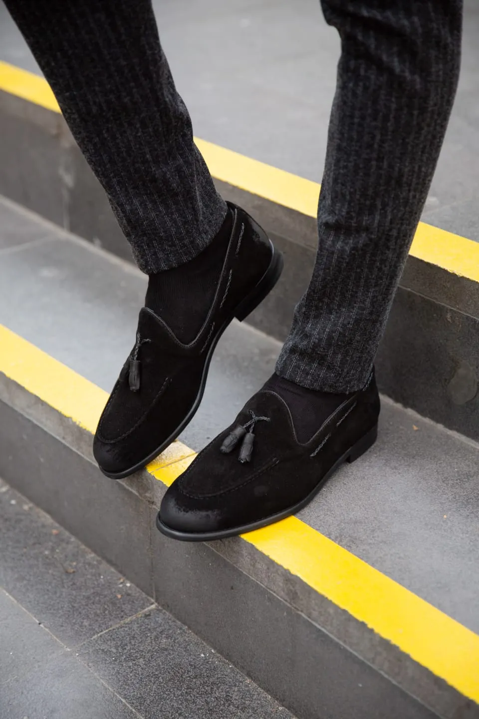 Special Edition Sardinelli Suede Black Loafers