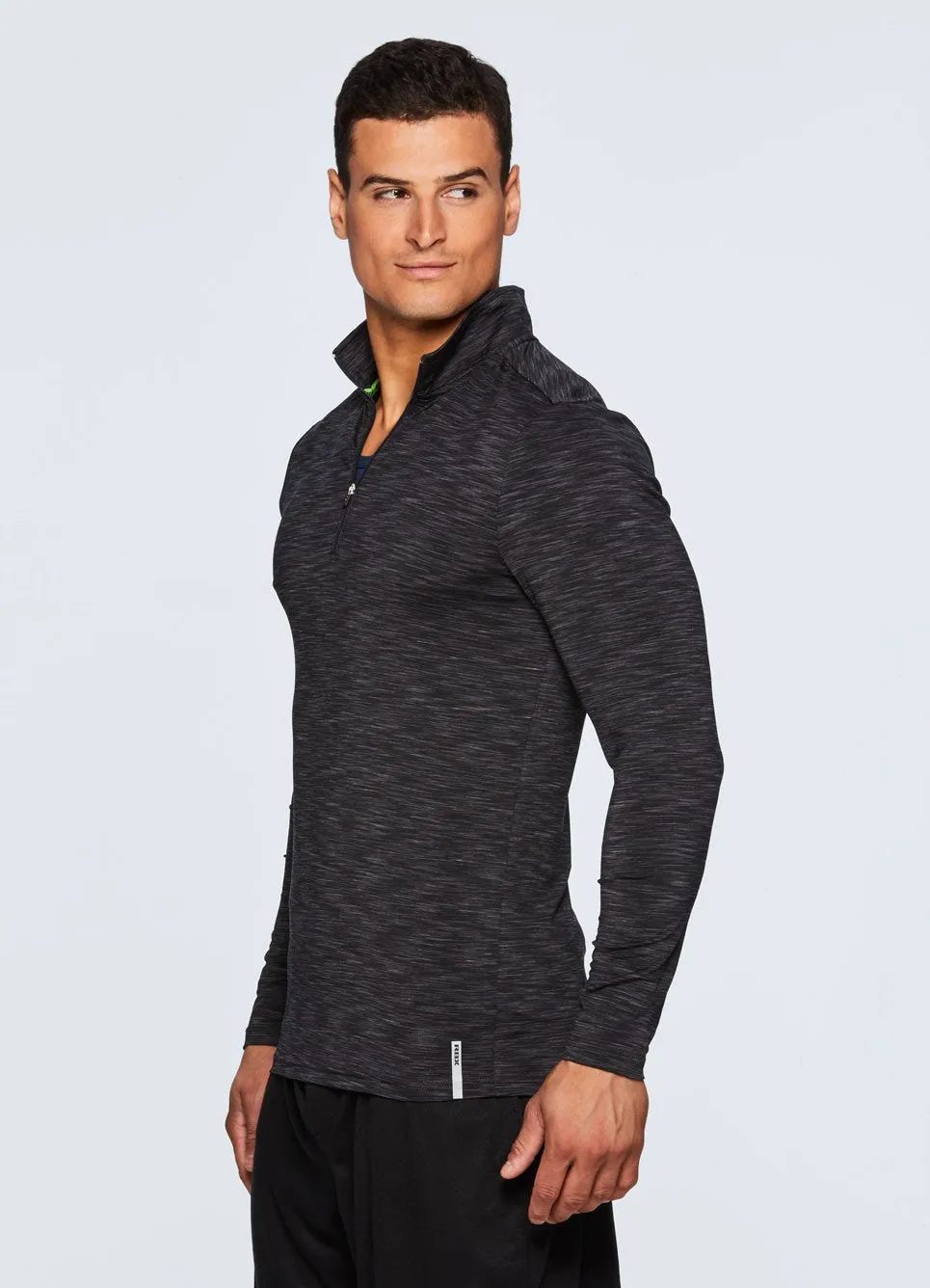 Stratus 1/4 Zip Fitted Long Sleeve Workout Shirt