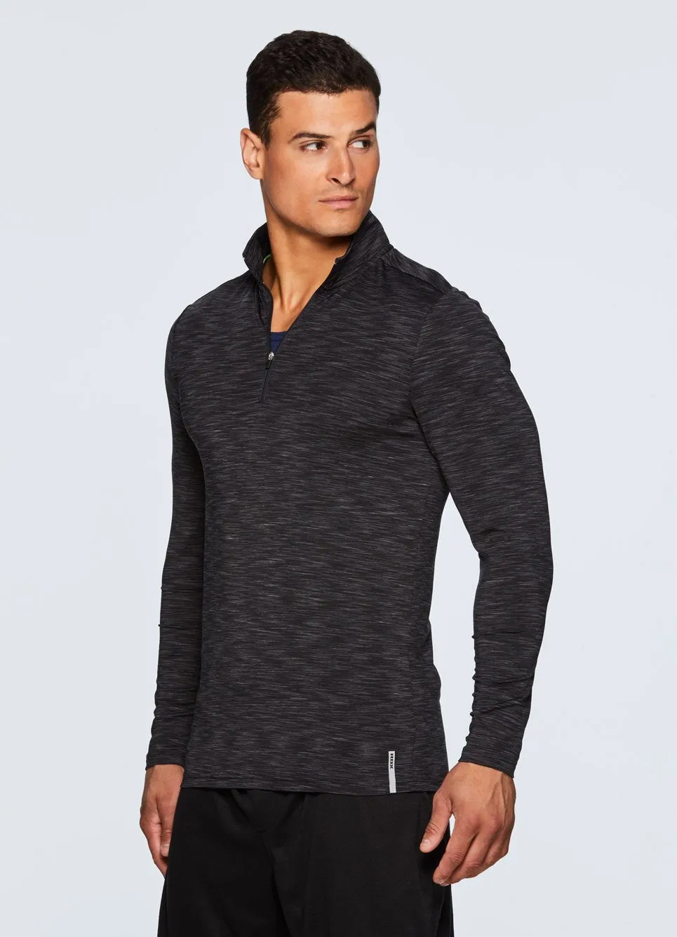 Stratus 1/4 Zip Fitted Long Sleeve Workout Shirt