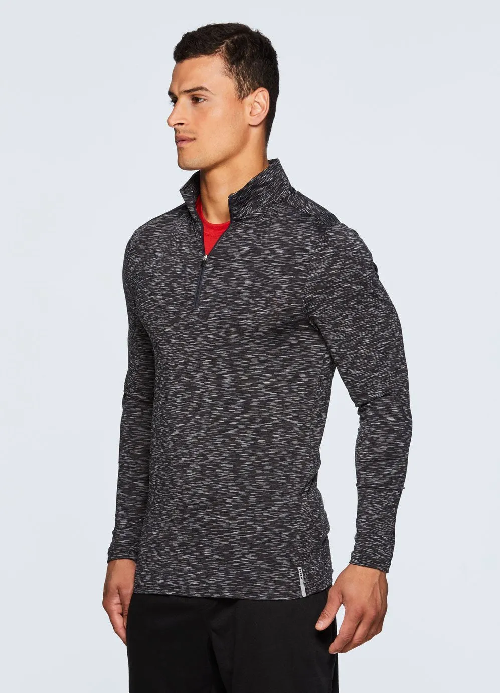 Stratus 1/4 Zip Fitted Long Sleeve Workout Shirt