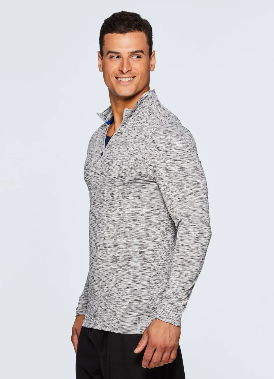 Stratus 1/4 Zip Fitted Long Sleeve Workout Shirt