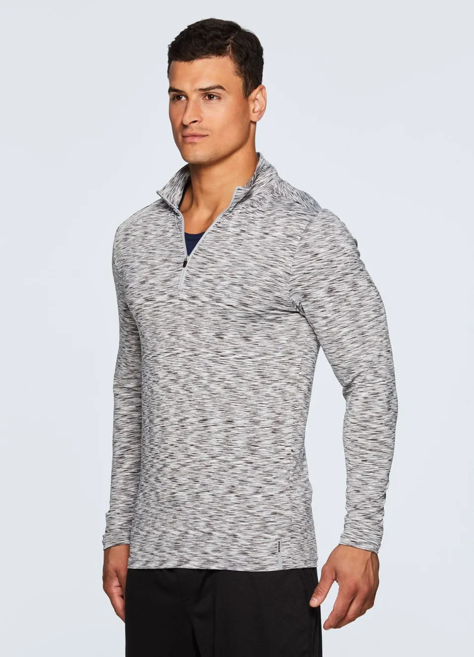 Stratus 1/4 Zip Fitted Long Sleeve Workout Shirt