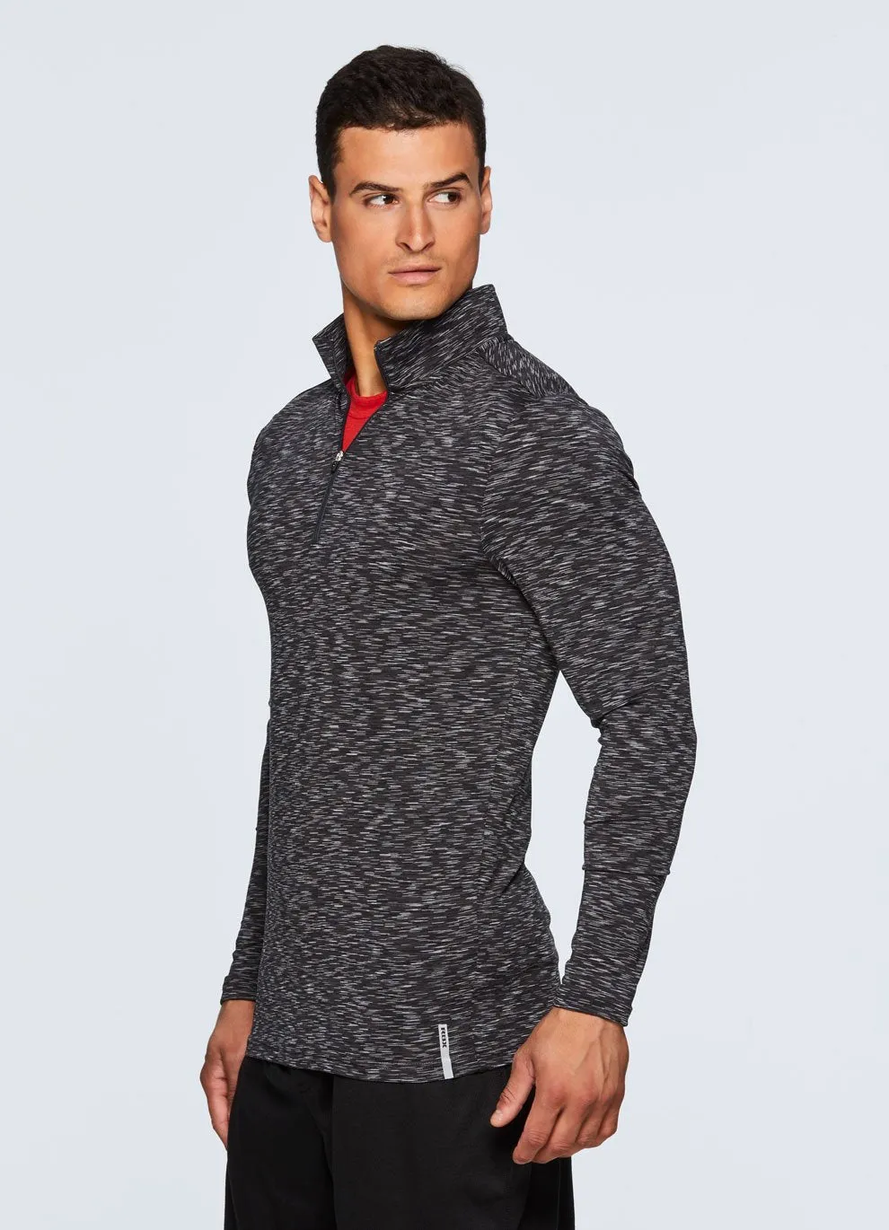 Stratus 1/4 Zip Fitted Long Sleeve Workout Shirt