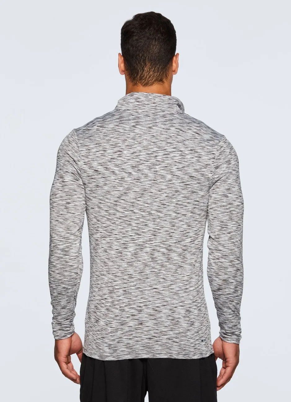 Stratus 1/4 Zip Fitted Long Sleeve Workout Shirt