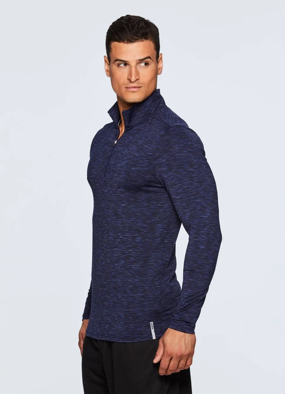 Stratus 1/4 Zip Fitted Long Sleeve Workout Shirt