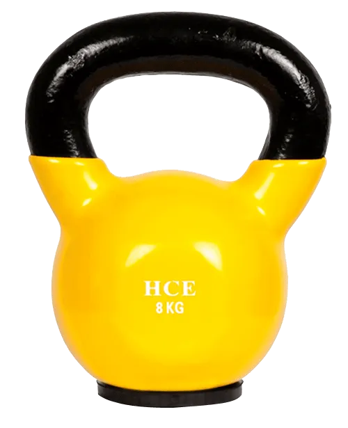 Veo/HCE Vinyl Dipped 8kg KettleBell - Yellow