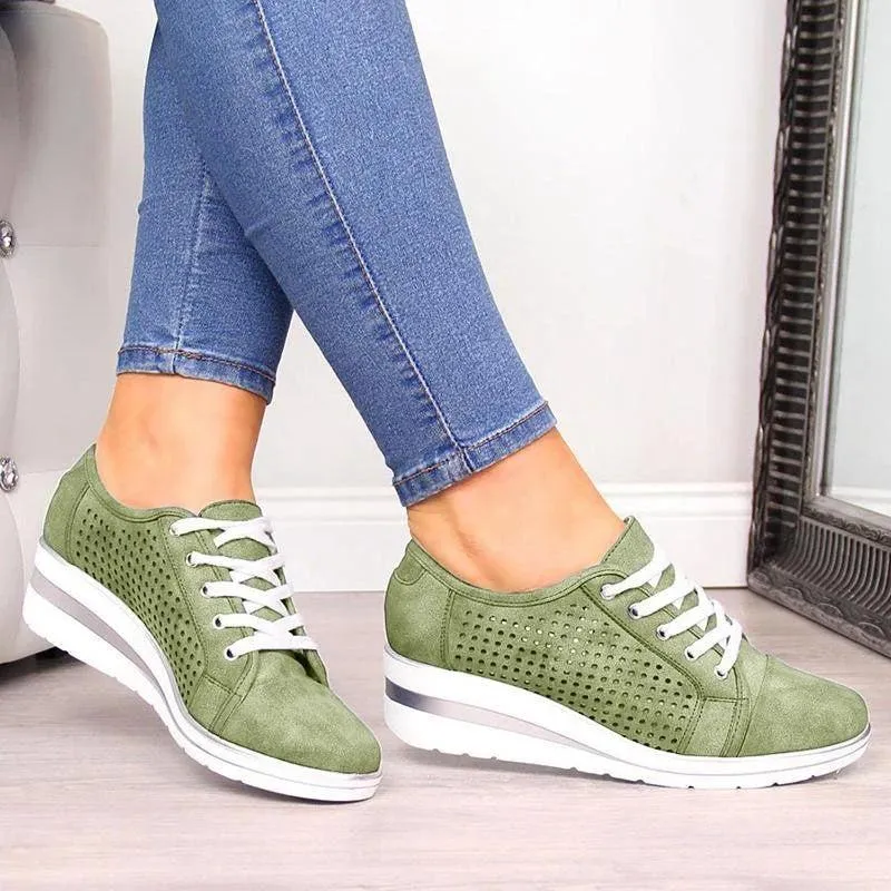 Wedge Shoes Summer Autumn Casual Canvas Sneakers Breathable Platform Sneakers