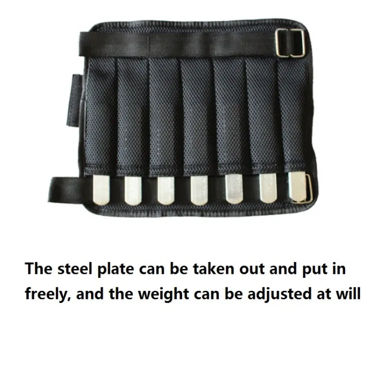 Weight-Bearing Running Sandbag Leg&Hand Lead Steel Plate Adjustable Sports Invisible Sandbag, Weight: 7kg for Legs